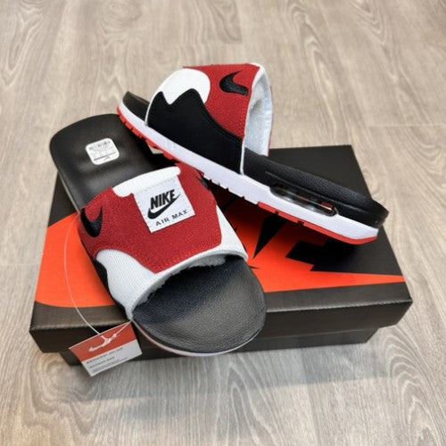 2023 Nike Airmax 1 Premium Red Black Flip-Flop