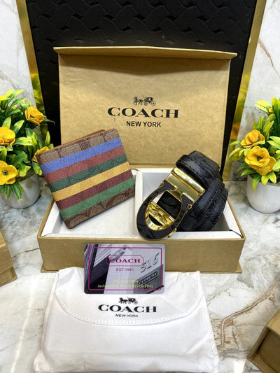 COACH Premium Belt & Wallet Combo C223