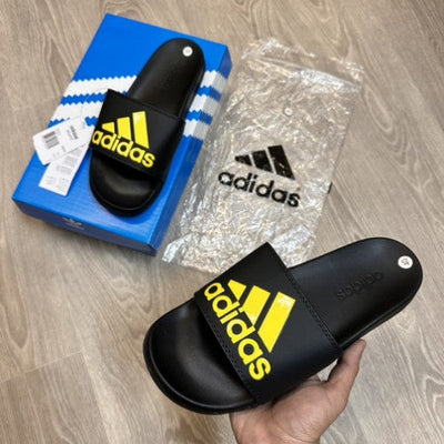 Adidas Adilette Comfort Black Yellow Flip-Flop