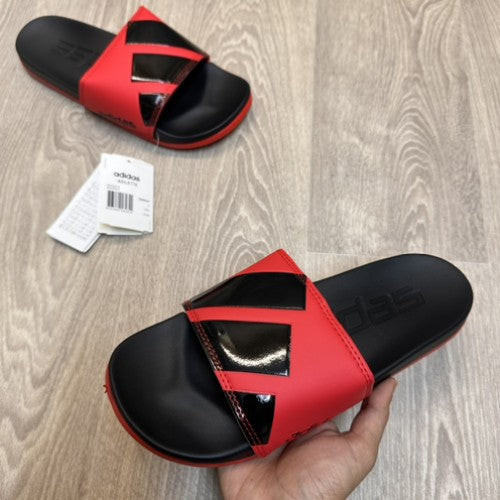 Adidas Adillete Cloudfoam Soft Red Black Flip-Flop