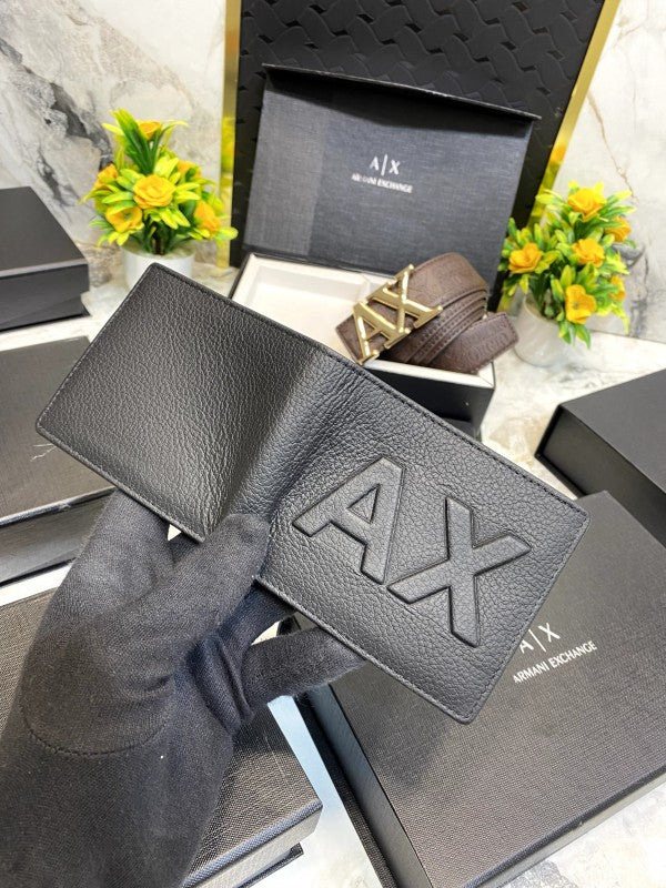 ARMANI AX Premium Belt & Wallet Combo C208