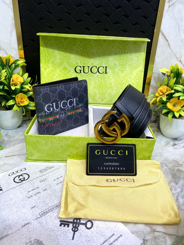 GUCCI Premium Belt & Wallet Combo C218