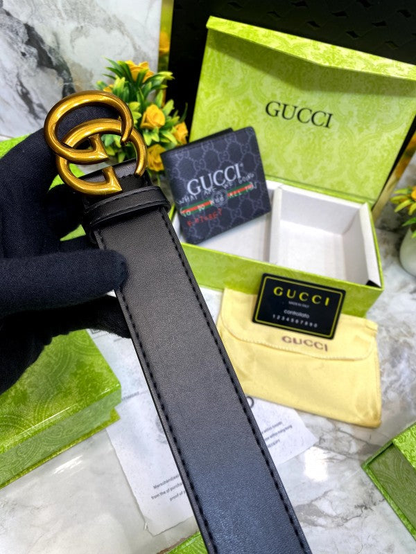 GUCCI Premium Belt & Wallet Combo C218