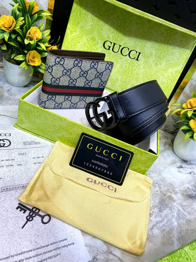 GUCCI Premium Belt & Wallet Combo C219