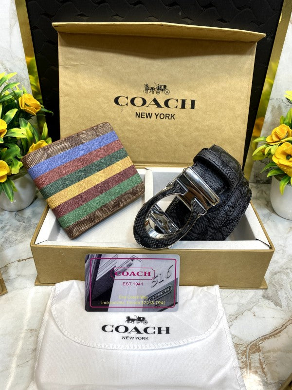 COACH Premium Belt & Wallet Combo C222