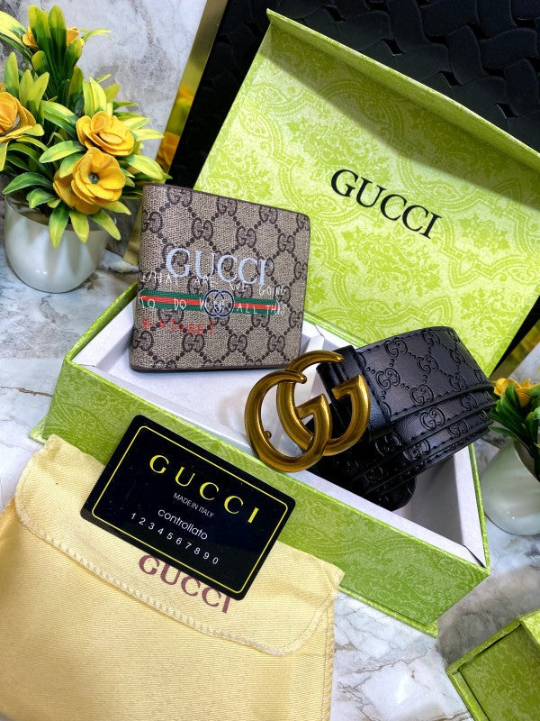 GUCCI Premium Belt & Wallet Combo C234