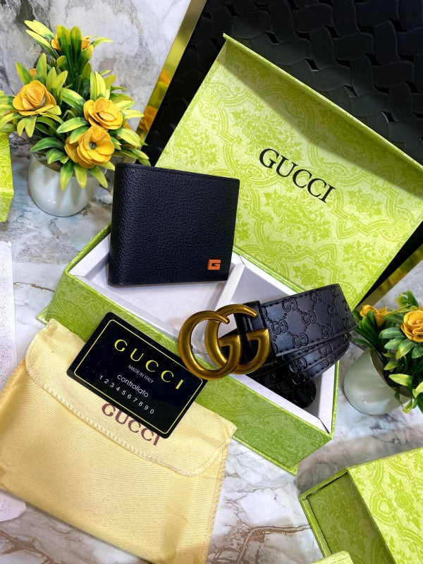 GUCCI Premium Belt & Wallet Combo C237